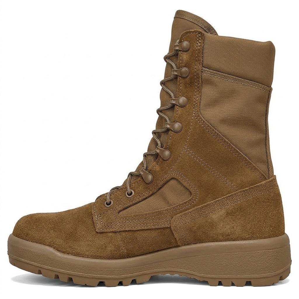 Rockvale Rangeview 8" boot medial side in coyote brown